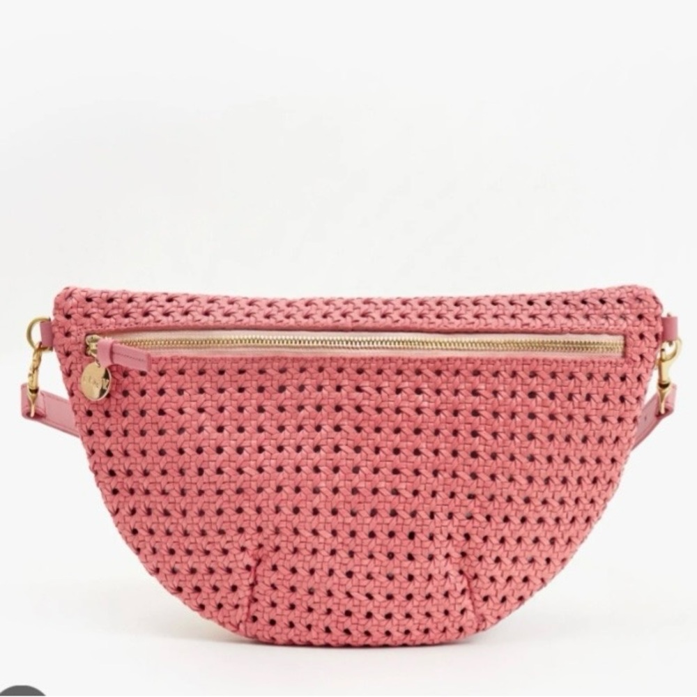 Clare V petal rattan Grande Fanny NWT
